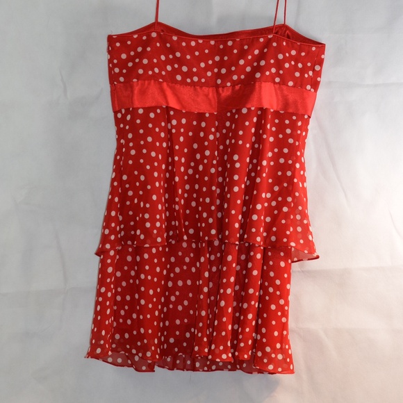 Liz Claiborne Red White Polka Dot Dress SZ 10 - Picture 7 of 7